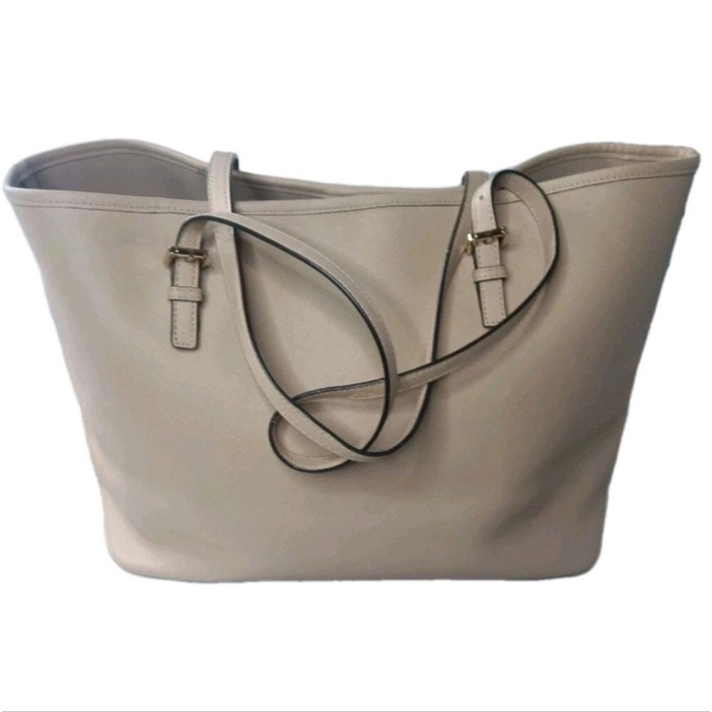 Michael Kors Tan Saffiano Leather Jet Set Large Travel Tote 38H7GTVT8L - Picture 3 of 10